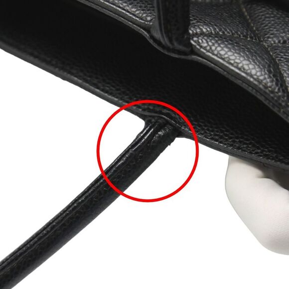 Chanel Shopping Black Leather Tote Bag (Pre-Owned) - Picture 15 of 16